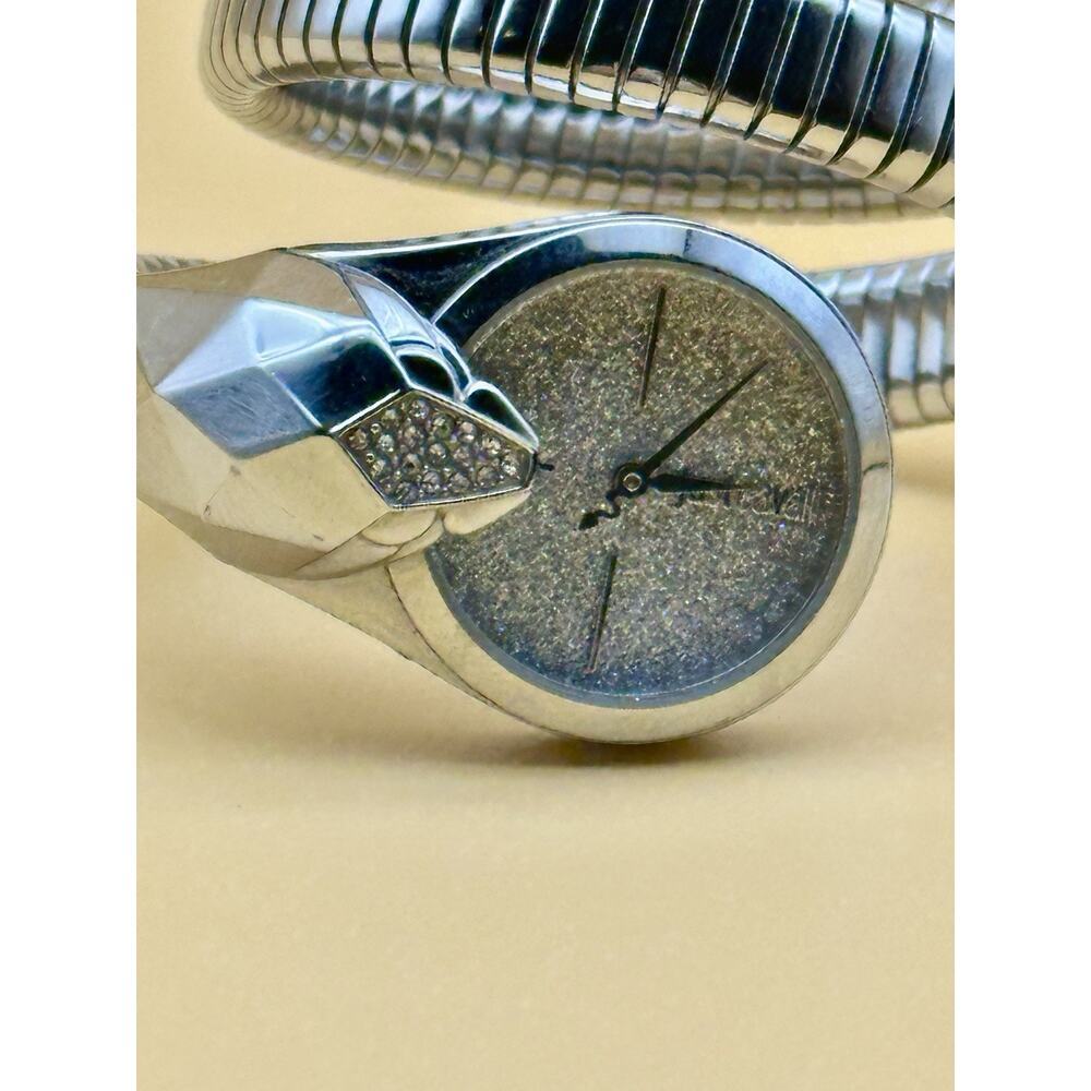 Just Cavalli Women’s JC1L114M0015 Glam Snake Stainless Steel Watch Signed - Picture 5 of 5